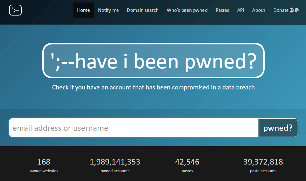 “Have I Been Pwned?”