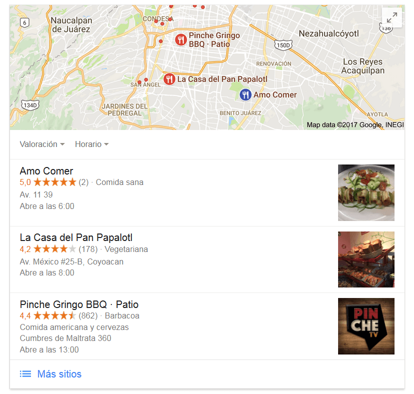 SEO local en Google: resultados de búsqueda para negocios regionales