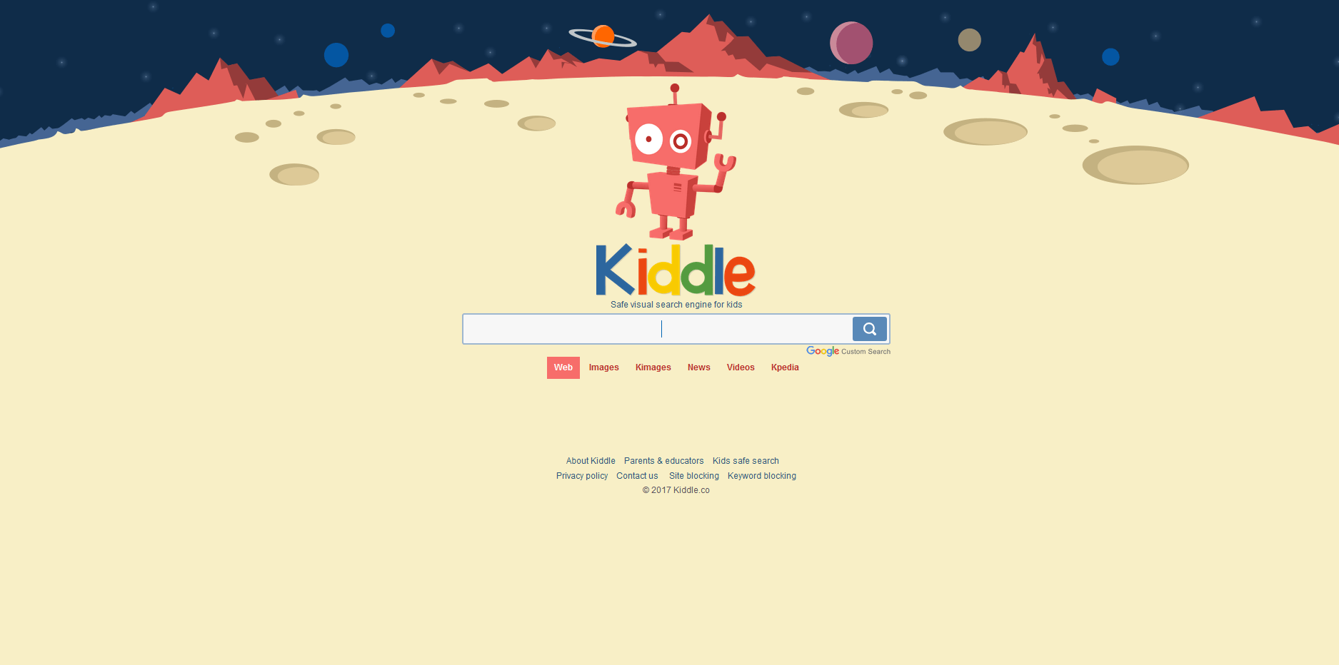 Página principal de Kiddle