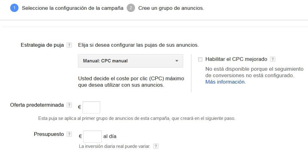 Ejemplo de cómo se pueden optimizar campañas con Google AdWords