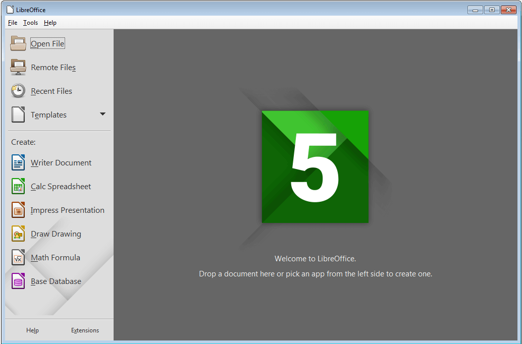 Interfaz de usuario de LibreOffice