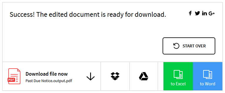 Descarga y convierte el archivo PDF editado