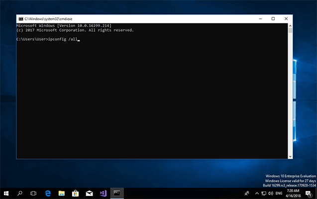 La terminal en Windows 10 Enterprise
