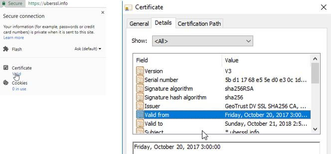Comprobar la validez del certificado en Chrome