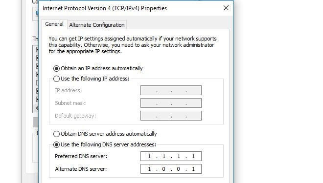 Protocolo de Internet Versión 4 (TCP/IPv4): menú “Propiedades”