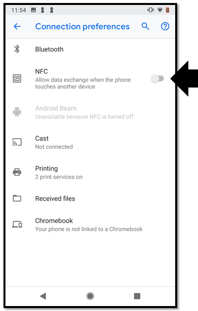 Interfaz de usuario de Android: “Configuración de la conexión”