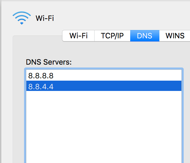 Configuración de un servidor DNS en Mac