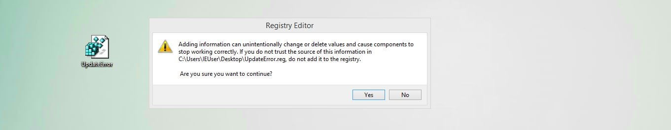 Windows 10: Cuadro de diálogo de importación del editor de registro