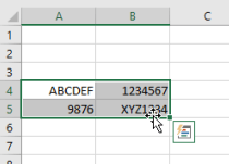Excel: marcar las celdas que deseas desplazar