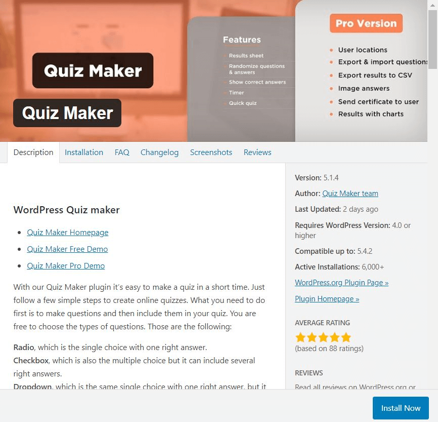 el Plugin para quiz de WordPress Quiz Maker