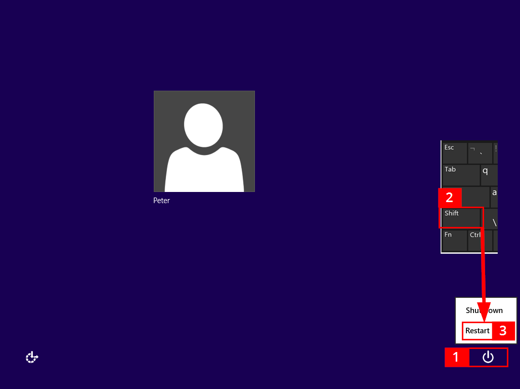 Arrancar Windows 8 en modo seguro desde la pantalla de inicio de sesión de Windows 8