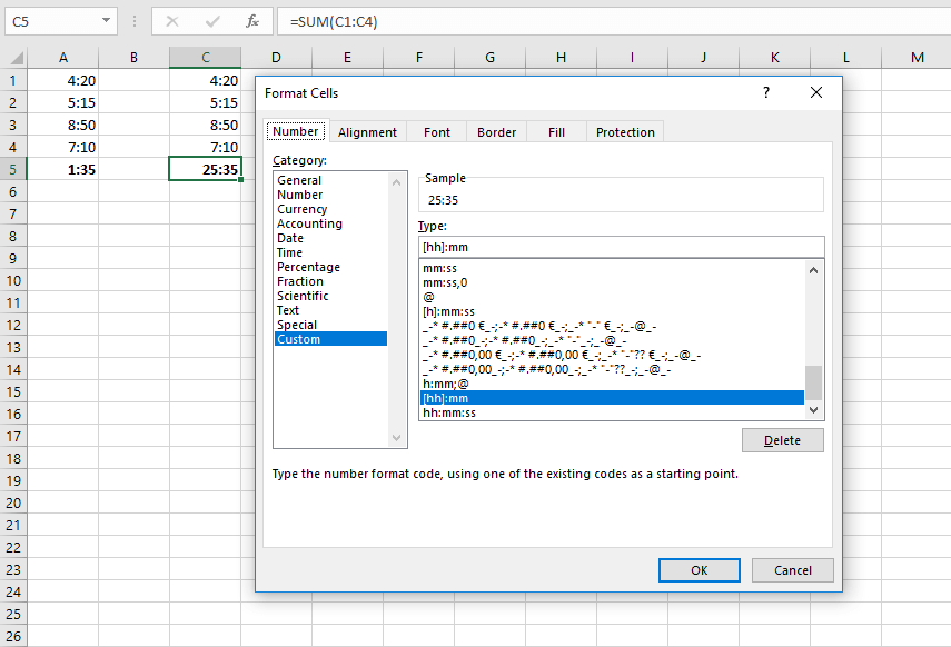 Tipo de formato definido por el usuario en Excel