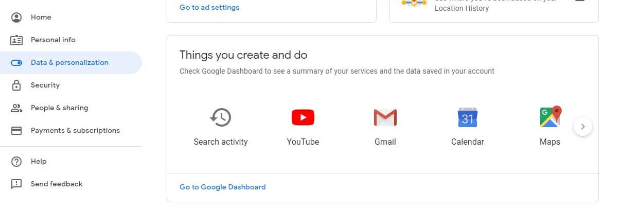 Ventana para seleccionar el servicio de Gmail