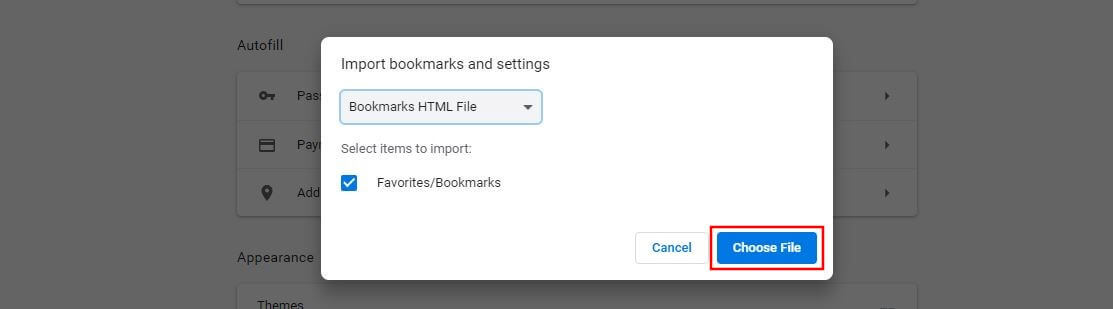 Google Chrome: importar un archivo HTML de marcadores