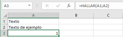 Buscar repeticiones de texto con Excel HALLAR
