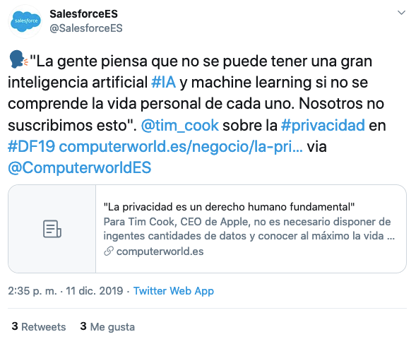 Hashtag marketing: hashtag del evento Dreamforce en Twitter