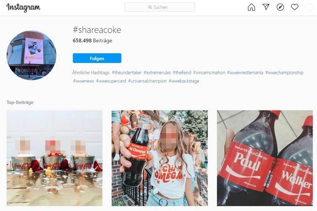 Hashtag marketing: #ShareACoke de Coca-Cola