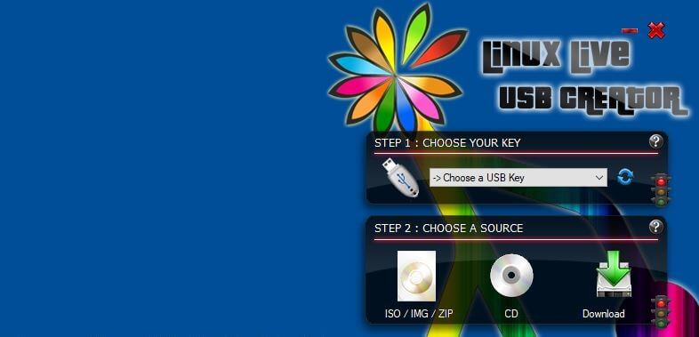 LinuxLive USB Creator: paso 1, “Seleccionar memoria”