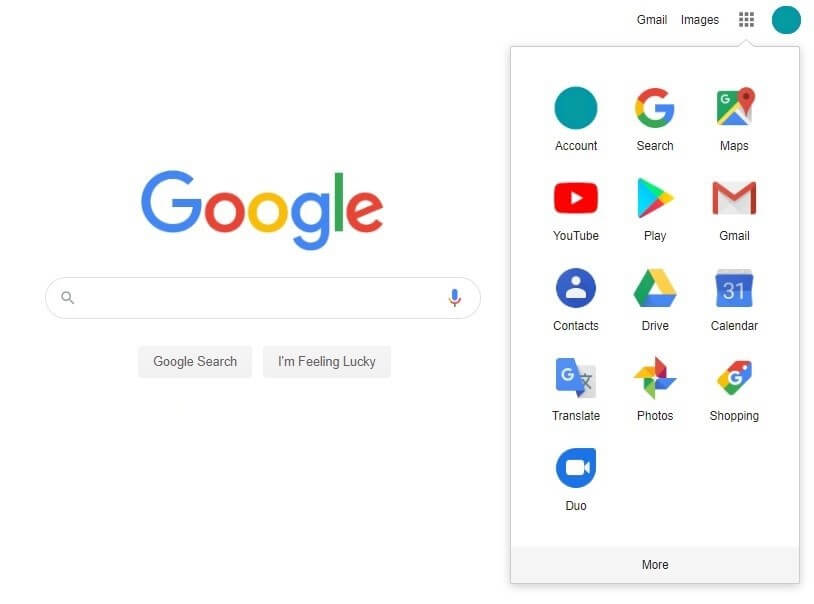 Vista general de las aplicaciones de Google