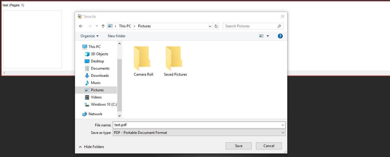 PDF24 Creator: almacenamiento de archivo