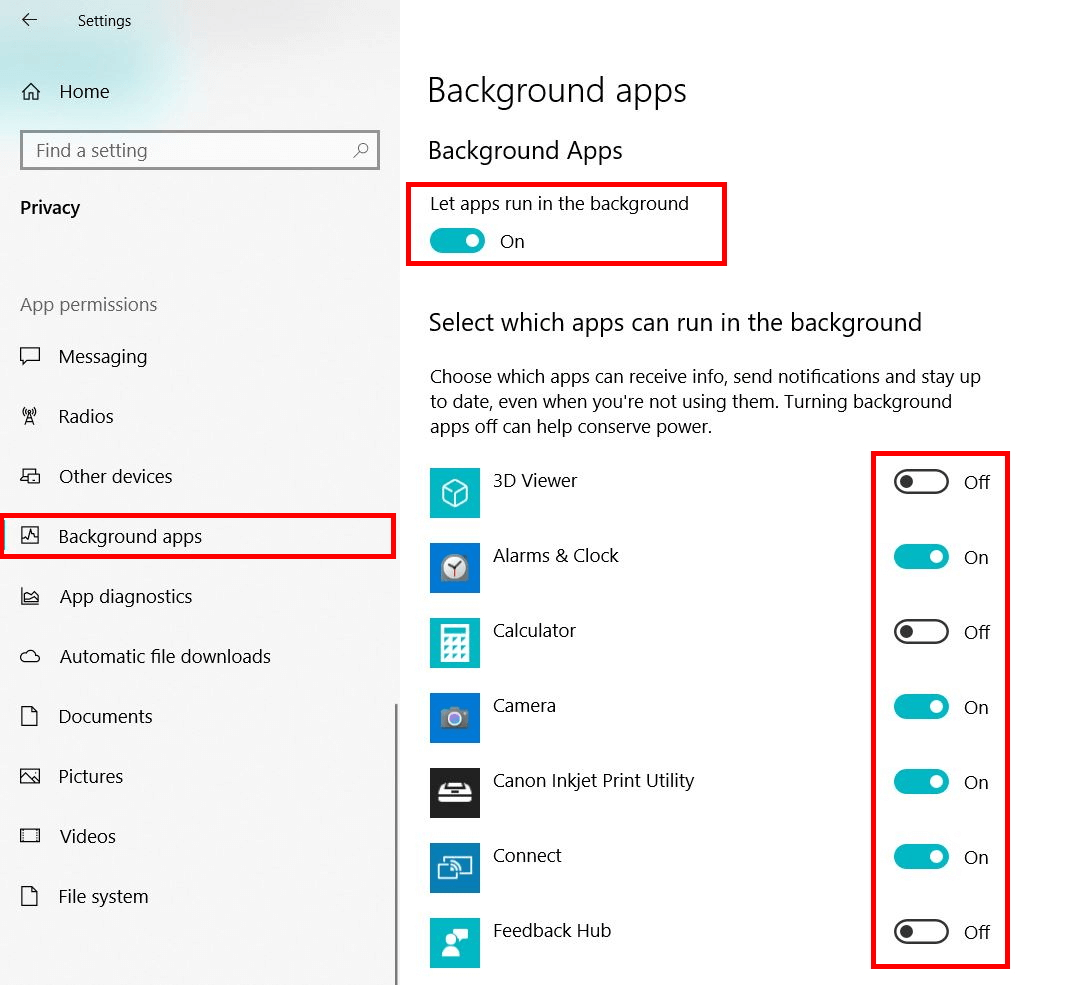 Cómo acelerar Windows 10: aplicaciones en segundo plano