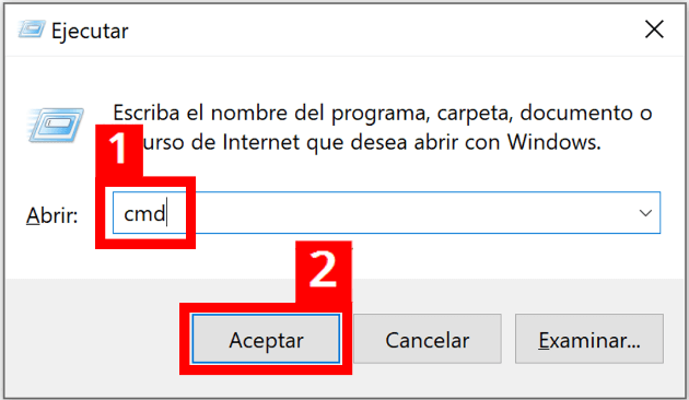 Arranque de la línea de comandos de Windows