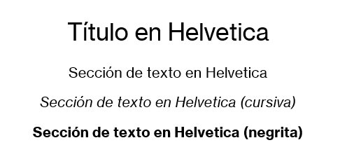 Ejemplo de texto para Helvetica