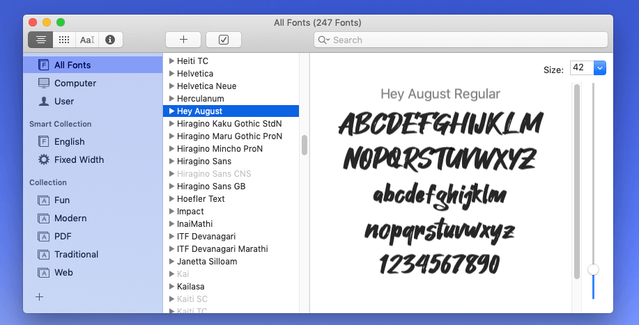 Instalar una fuente en Mac: todos los tipos de letra en el catálogo tipográfico