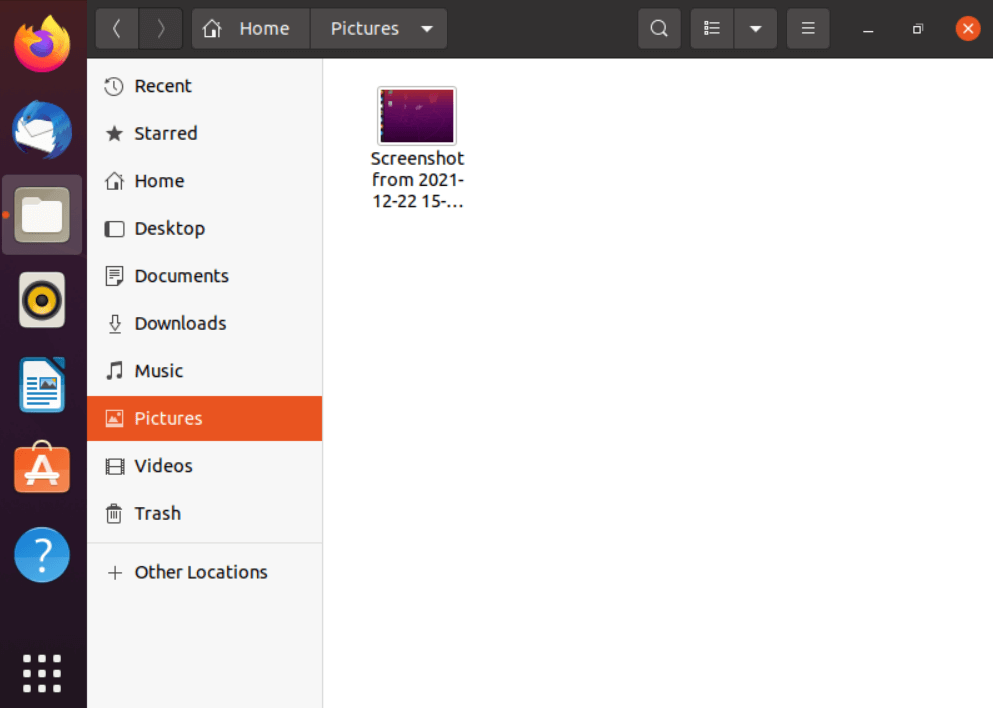Directorio Imágenes con capturas en Ubuntu