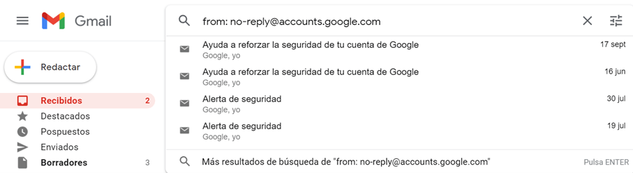 Búsqueda de Gmail mediante operadores de búsqueda: sugerencias