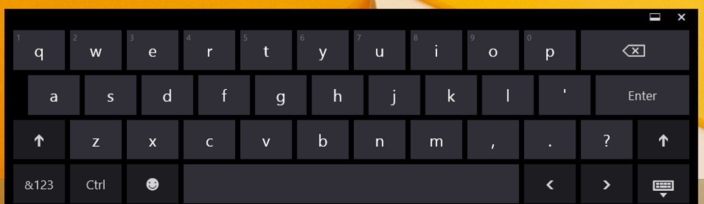 Haz clic en el icono del teclado para volver a cerrar el teclado en pantalla