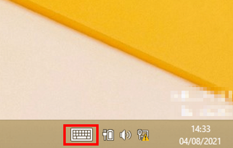 Haz clic en el icono de teclado de la barra de herramientas para abrir el teclado en pantalla
