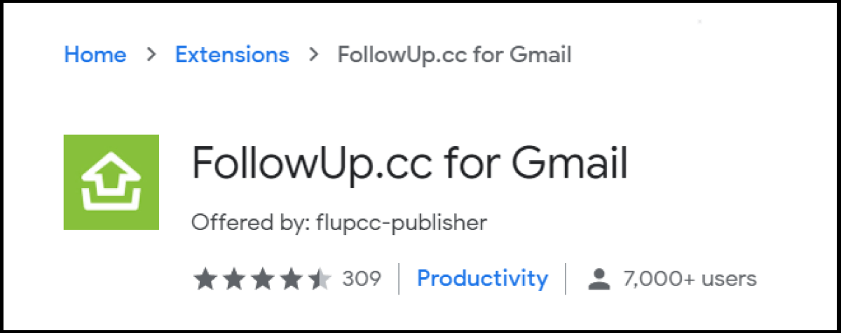FollowUp.cc proporciona una función de recordatorios programados para correos importantes, pero no respondidos aún
