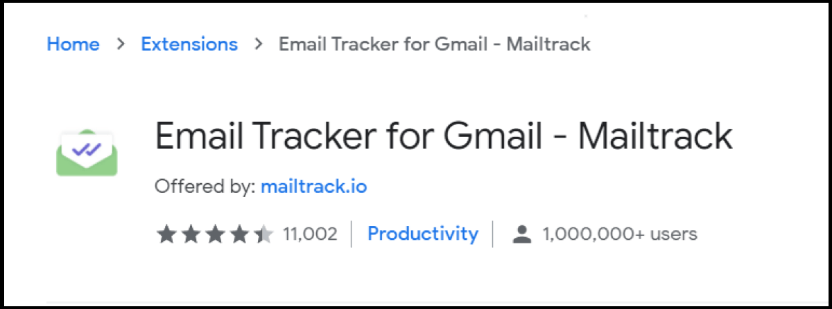 Mailtrack ofrece recibos de lectura y rastrea la actividad de los correos enviados