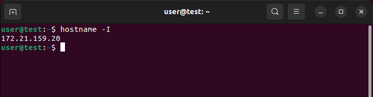 Captura de pantalla del método “hostname”