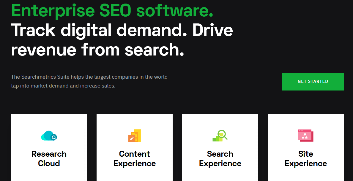 Página web de Searchmetrics