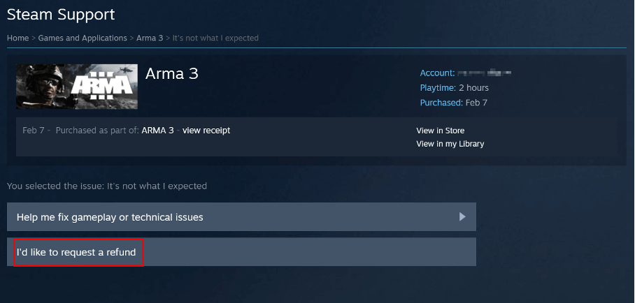 Cómo reembolsar en steam?