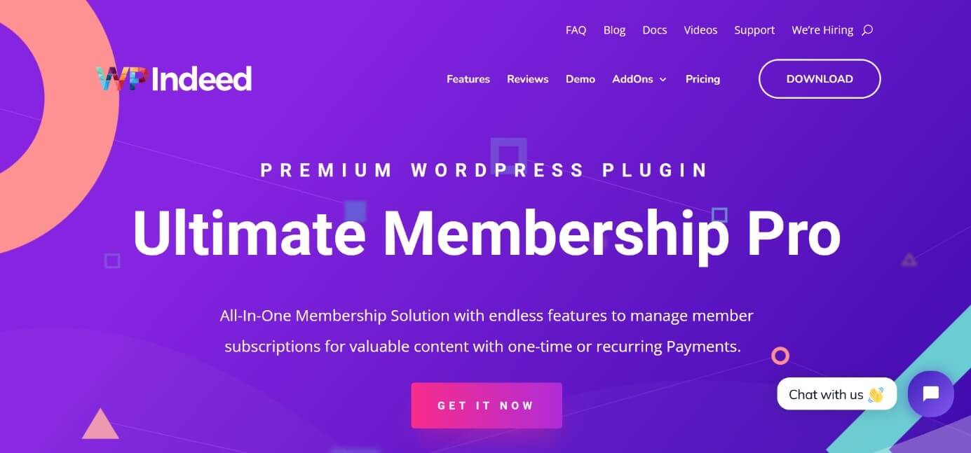 Captura de la web del plugin de WordPress Ultimate Membership Pro