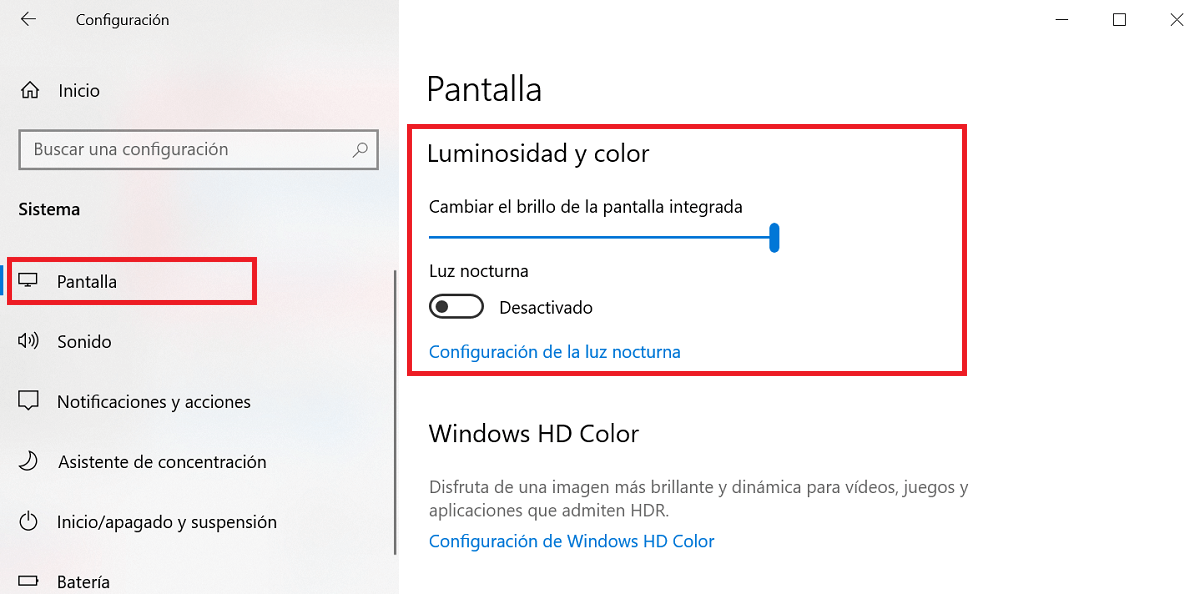 Windows 10: cambiar el brillo de la pantalla