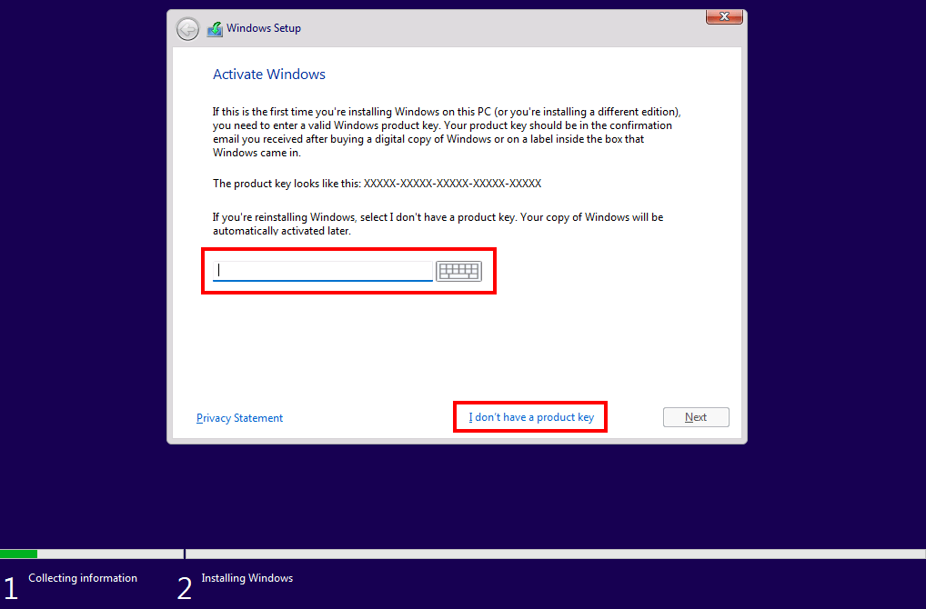 Actualizar a Windows 11: solicitud de la clave de producto