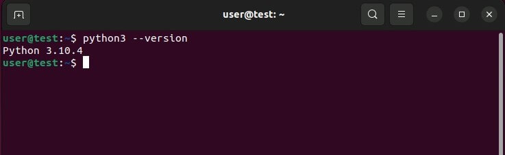 Terminal de Ubuntu: Comprobar la versión de Python