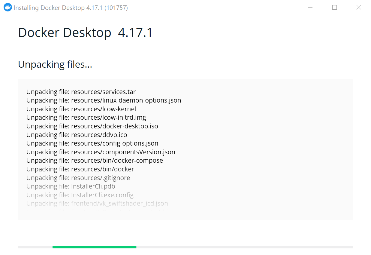 Docker Desktop: proceso de instalación