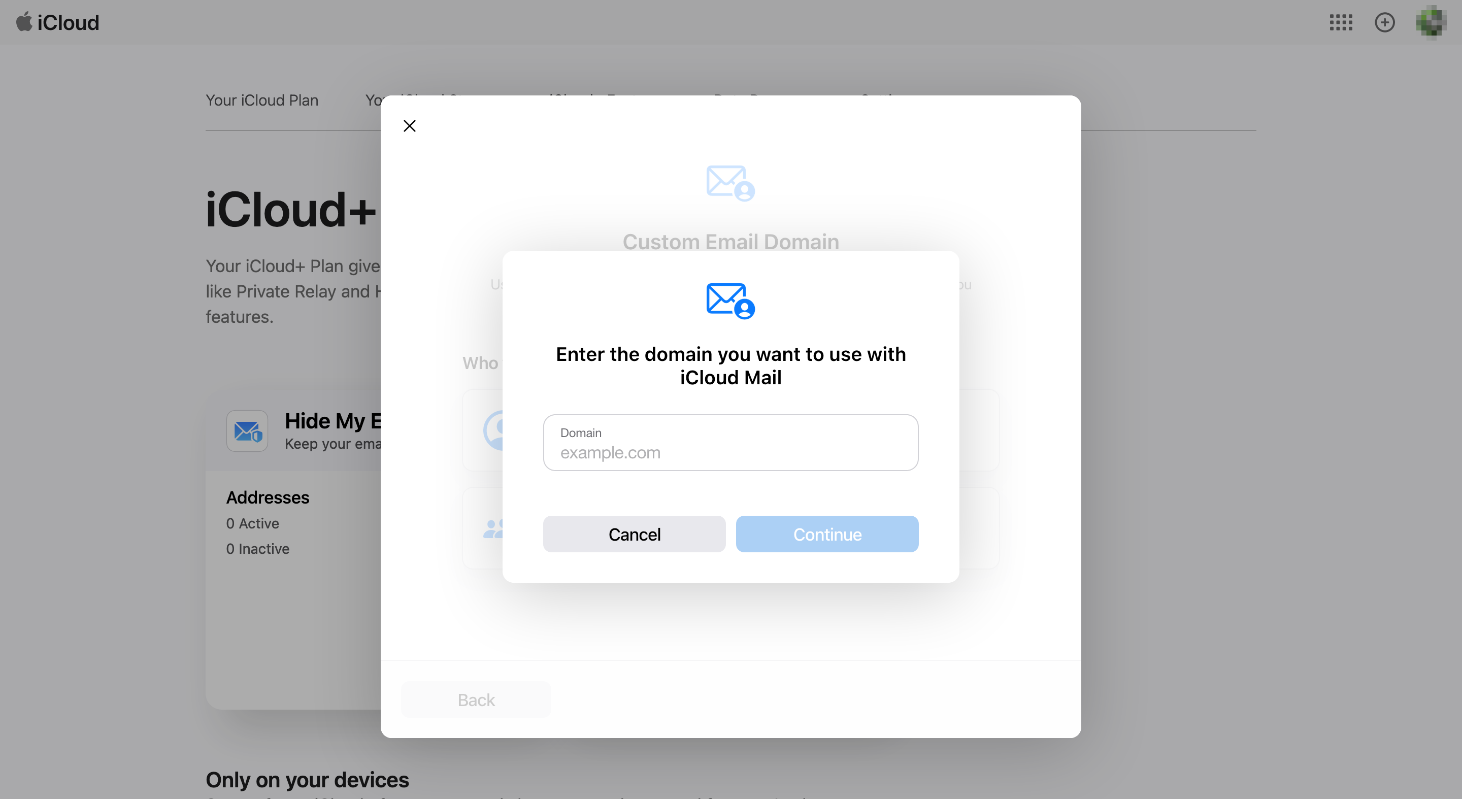 iCloud Mail: elige en iCloud el dominio personalizado para tu email