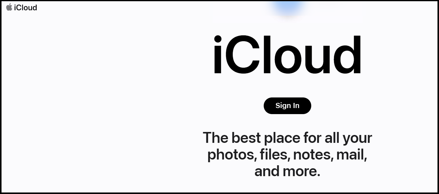 Cliente web de iCloud de Apple