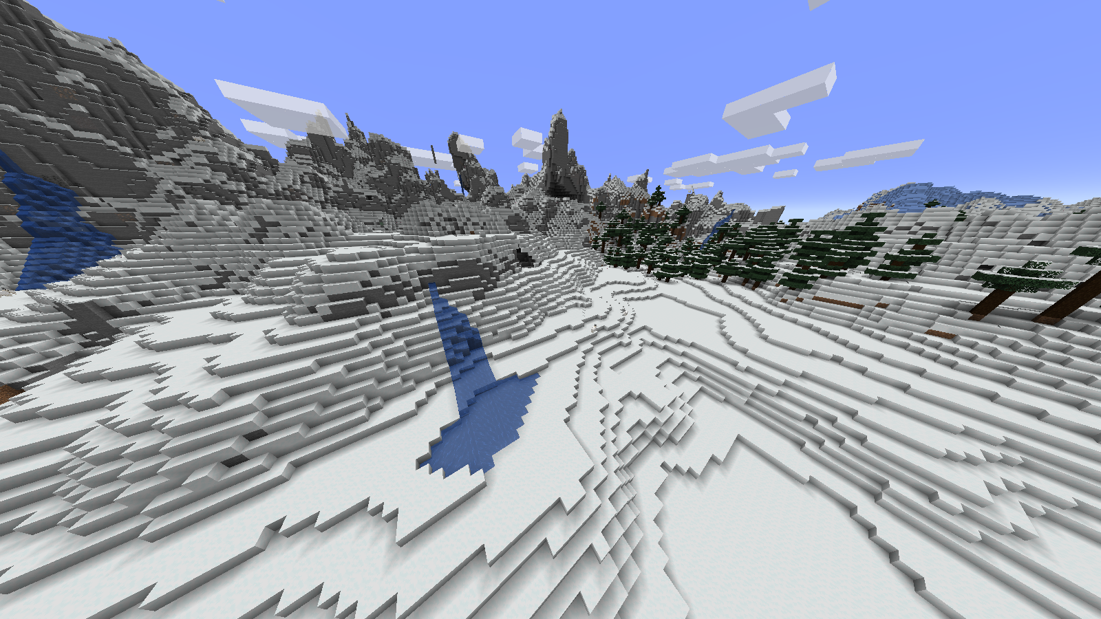 Captura de pantalla del mundo montañoso -7649949940957896961 de Minecraft
