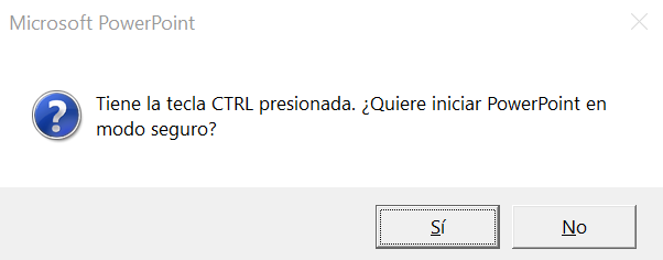 Recuperar un PowerPoint: modo seguro Recuperar un PowerPoint: modo seguro