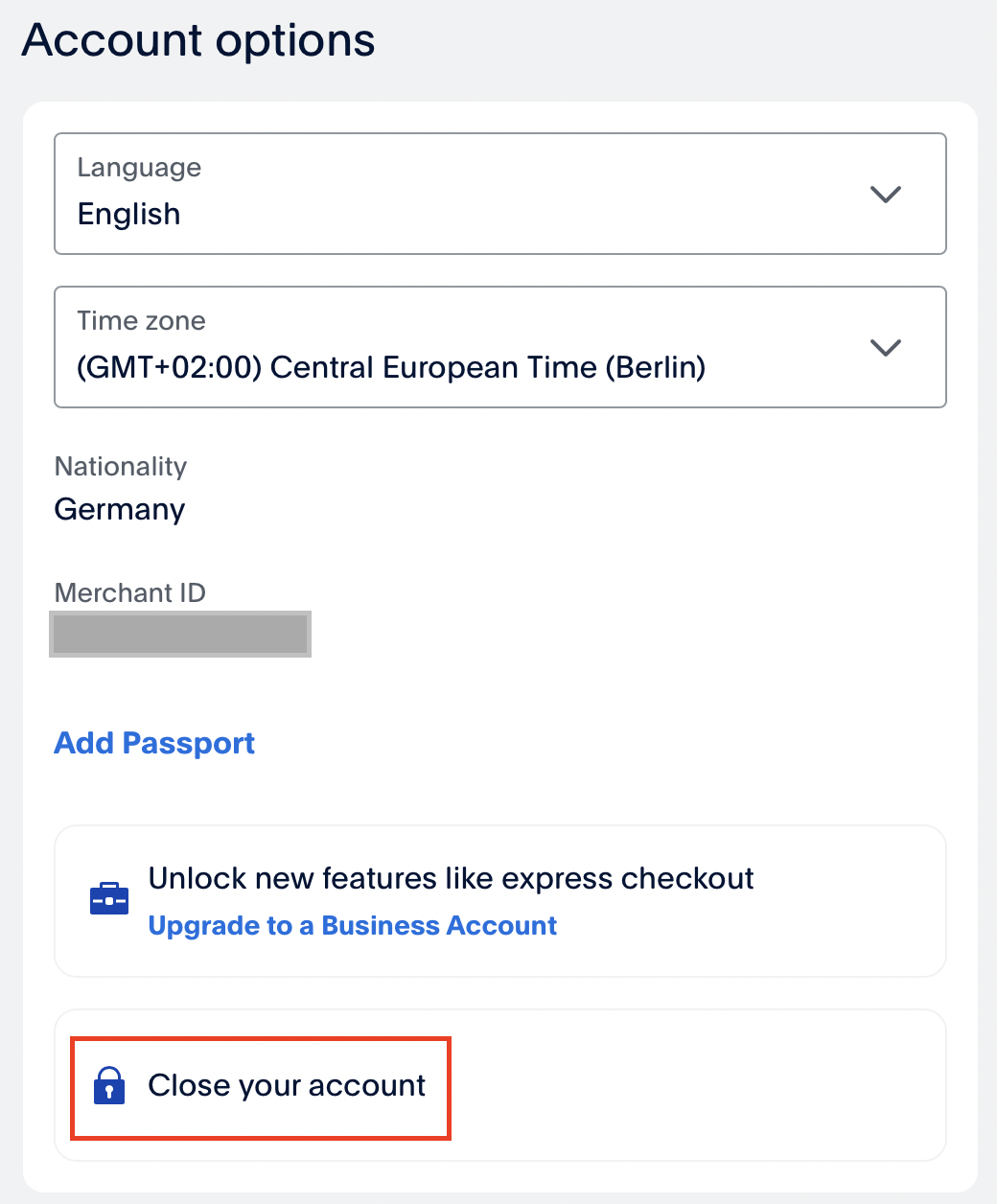 Configuración personal de la cuenta PayPal Imagen: Configuración personal de la cuenta PayPal