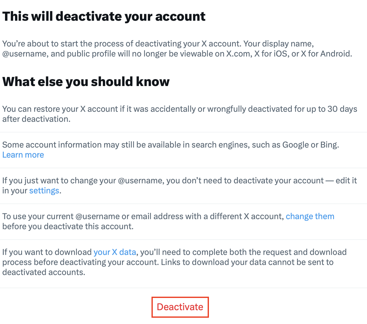 Desactivar cuenta de Twitter Desactivar cuenta de Twitter