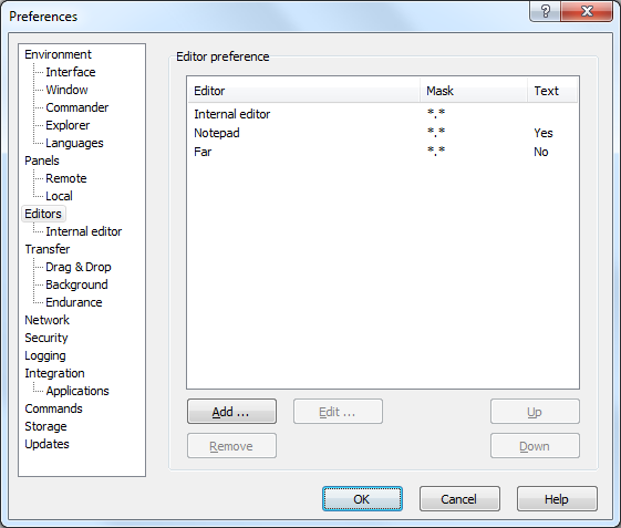 WinSCP también soporta la integración de Eclipse o Notepad++