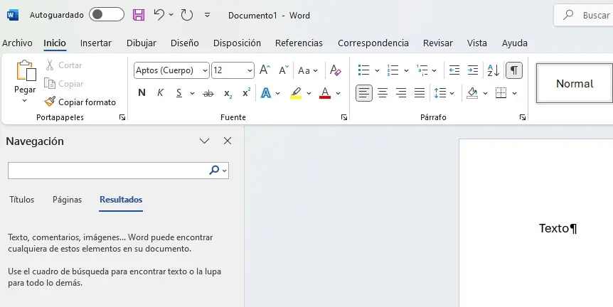 Imagen: Captura de pantalla de Word